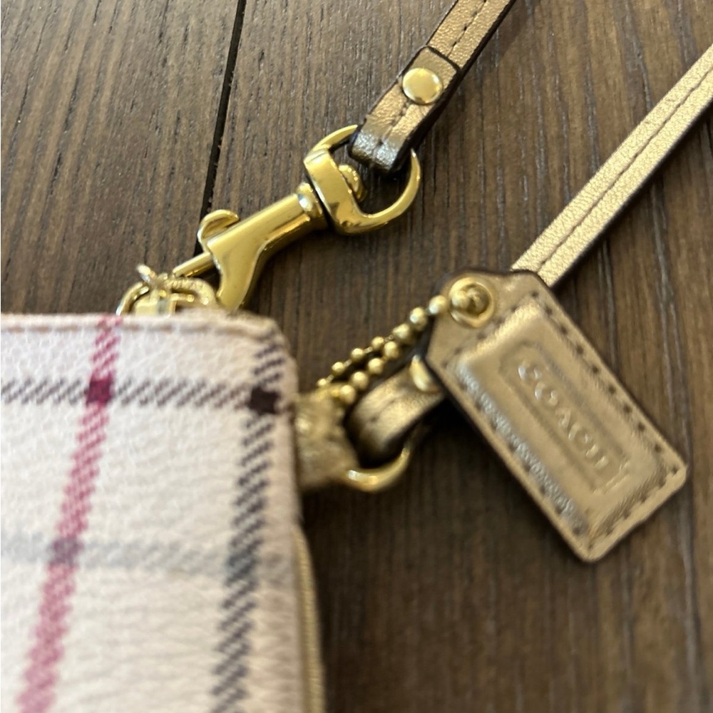 Coach Multicolor Plaid Wristlet - Picture 2 of 8
